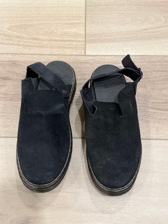 Dr Marten Carlson Womens Suede Slingback Mules Black Size 10 Mens Size 11 Womens main image 8